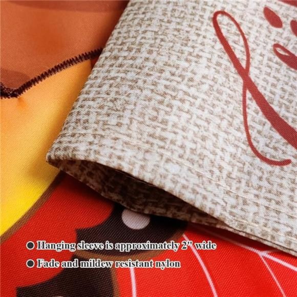 3D Fall Thanksgiving Garden Flag 12.5x18 Inches Double Sided Embroidered - Picture 6 of 6